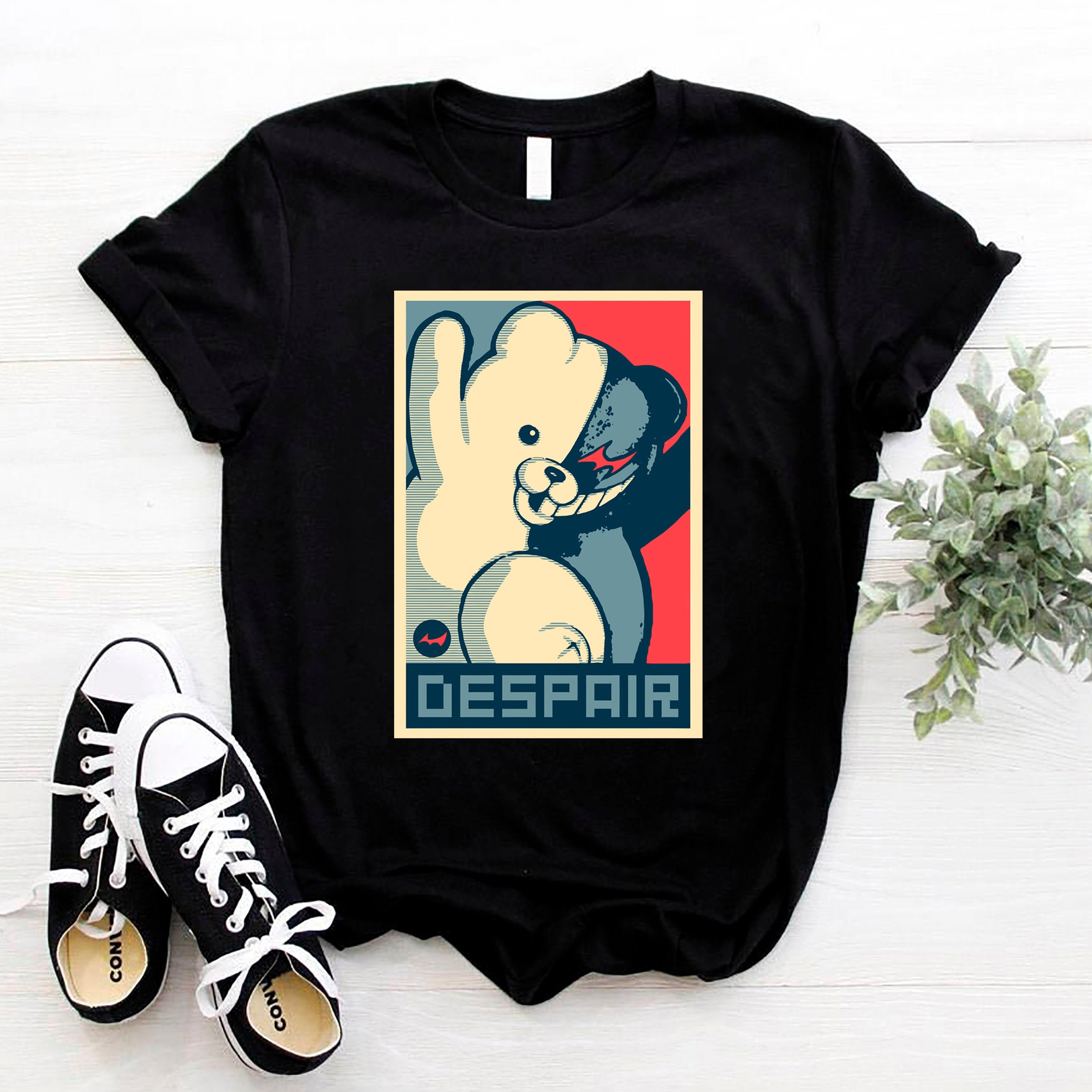 Camisa de anime Monokuma, camisa Danganronpa, Junko Komaeda, camisa manga Monokuma Despair, Monobear, Hopes Peak Academy, camiseta unisex Dangan Ronpa
