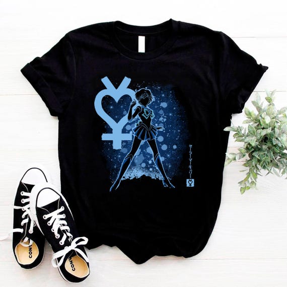 Sailor Mercury Anime Shirt, Ami Mizuno Sailor Moon Manga Shirt, Pretty Guardian, Usagi Tsukino, Japanese Unisex SailorMoon Tee