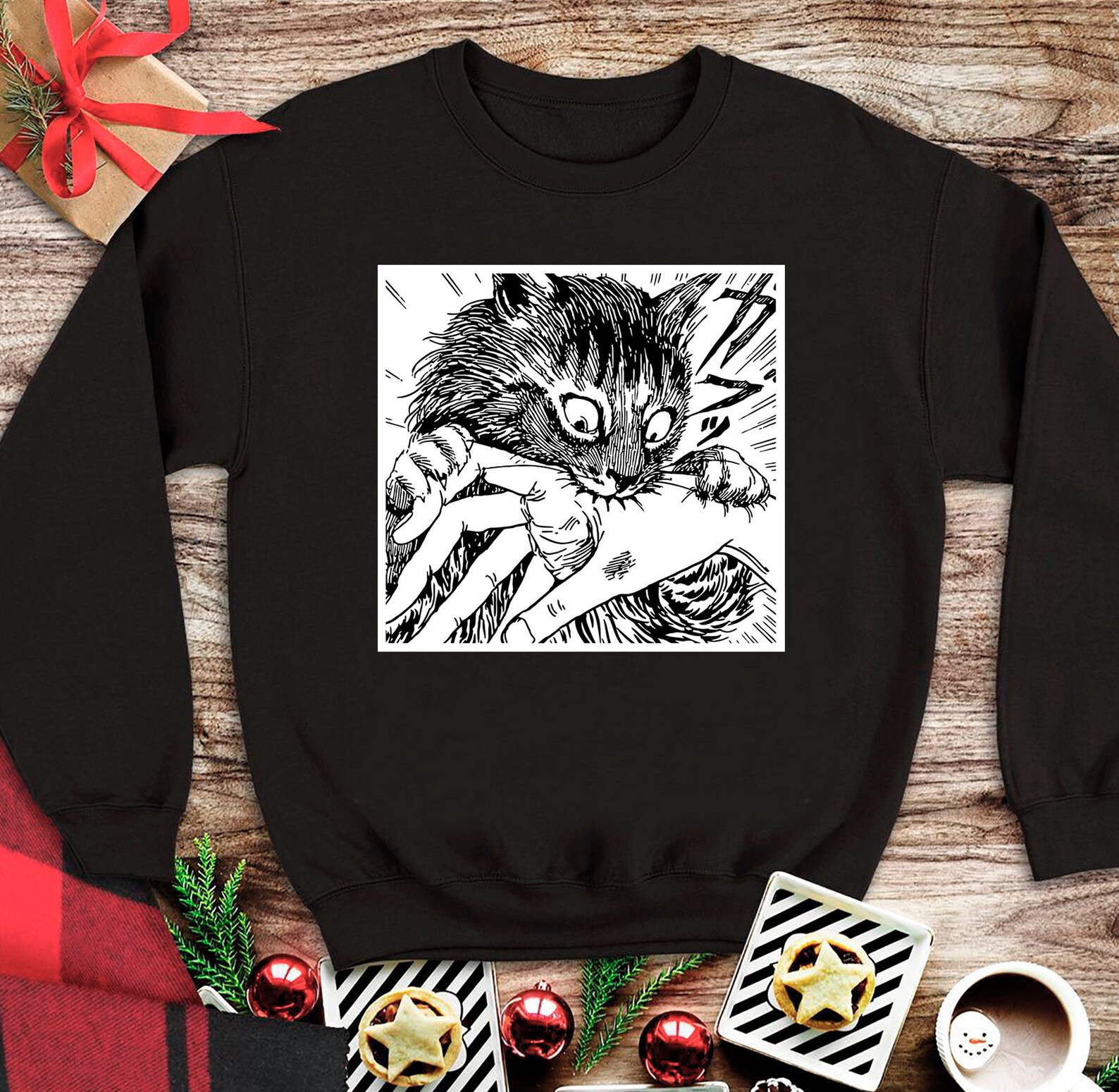 Junji Ito Cat Diary Anime Horror Sweatshirt Japanese Anime | Etsy