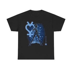 Sailor Merkur Anime Shirt, Ami Mizuno Sailor Moon Manga Shirt, hübsche Wächterin, Usagi Tsukino, japanisches Unisex SailorMoon T-Shirt Black