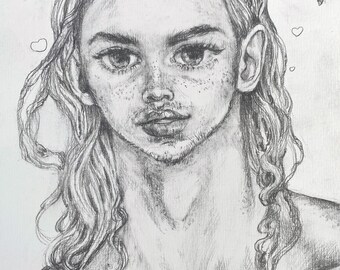 Sketch of Your Future Boyfriend / Husband, I'll Illustrate Your TwinFlame, Psychic Depiction of Male Soulmate, Instant Psychic Love Reading