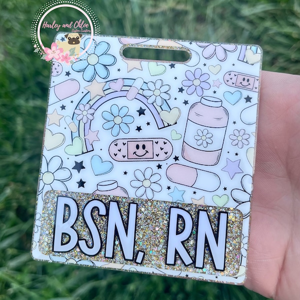 Custom Badge Buddy | Smile Badge Buddy | Medication Badge Reel | CMA Badge Buddy | RN Badge Buddy | Nurse Gifts