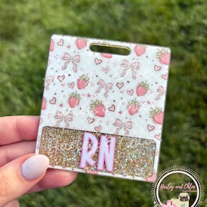 Custom Badge Buddy | Bow Badge Buddy | Strawberry Badge Reel | CMA Badge Buddy | RN Badge Buddy | Nurse Gifts