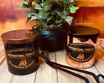 SpringTimeForest ScentedSoyCandles All Natural Handcrafted Container Soy Candles