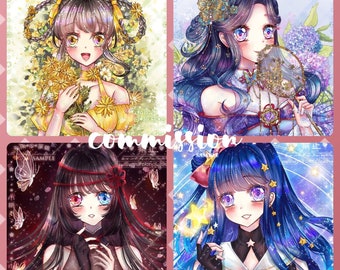 Encargos de arte digital personalizados / Encargos de Chibi / Pareja / Mascotas / Fursona / OC / Fanart / Lindo / Personalizado