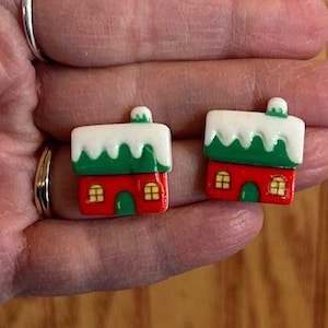 Christmas Gingerbread House Earrings