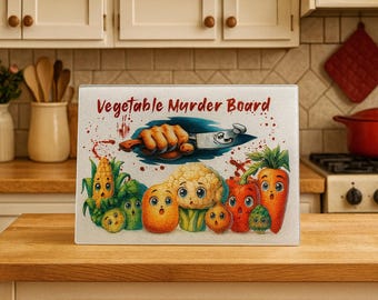 Vegetable Murder Board Cutting Board