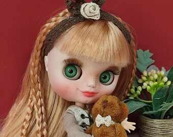 Custom Middie Blythe doll, OOAK Middie, Smile