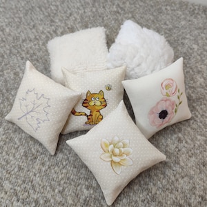 Pillows for Blythe, doll 1/6 scale, furniture, doll accessories