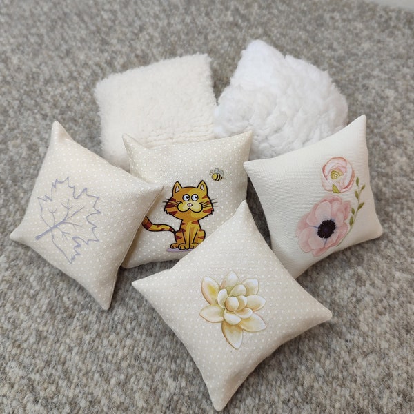 Pillows for Blythe, doll 1/6 scale, furniture, doll accessories