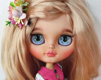 Custom Blythe doll, OOAK Blythe doll with natural blonde hair