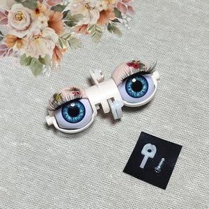 Custom eye mechanism for Blythe doll, decorated eyelids, new eye chips, silk eyelashes