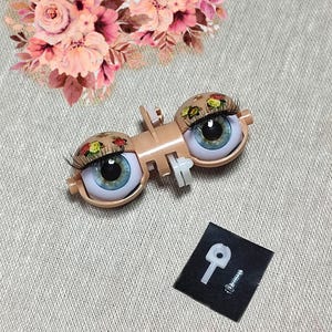 Custom eye mechanism for Blythe doll, decorated eyelids, new eye chips, silk eyelashes