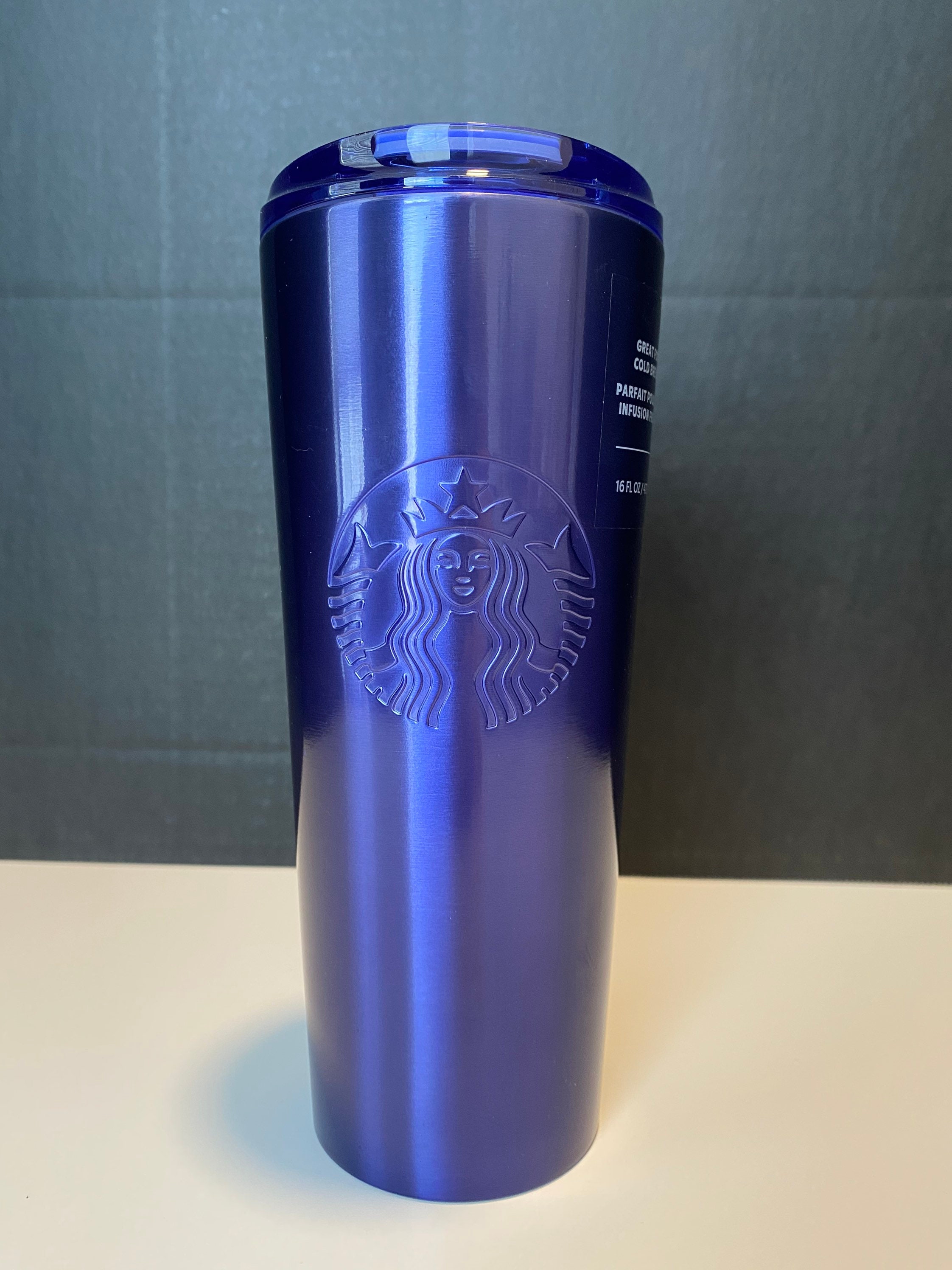 Starbucks Cold Brew Tumbler 16oz Navy Blue Etsy