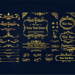 Borders and Corners designs for frames, page border decoration, corner  pattern, frame border art, Ai EPS svgpng/dxg Digital Downloads