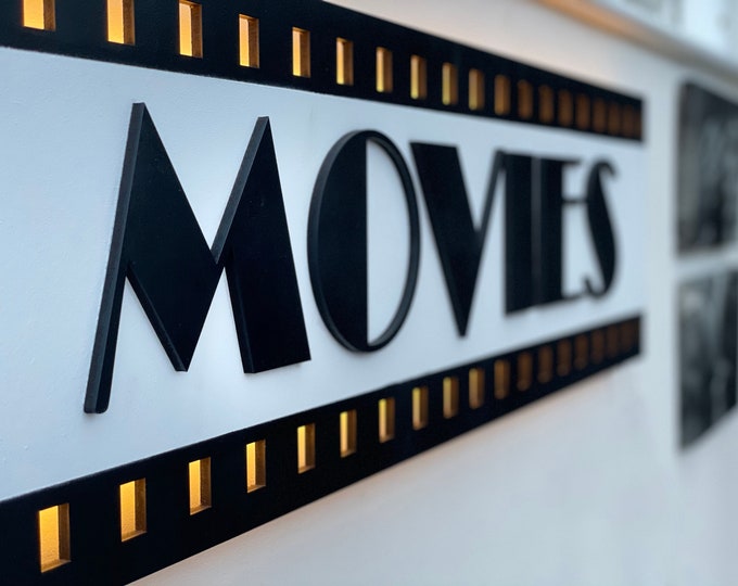 Cinema room, Movies/Cinema wall sign