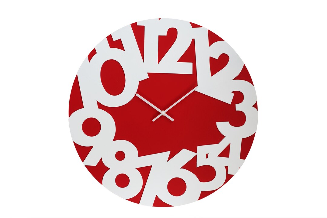 Big Number Clock, Customise to Match Your Decor. A Contemporary Wall