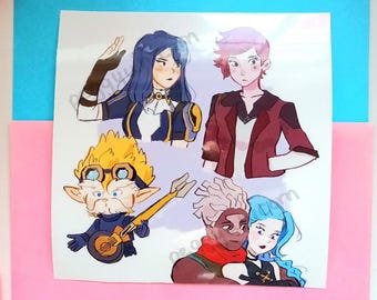 Impresión del Equipo Arcano League of Legends - Sala de juegos - Chica gamer - Chico gamer - Kawaii - Fanart