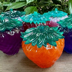 Cottagecore Resin Strawberry Jar Containers