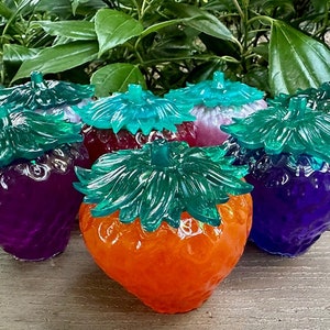 Cottagecore Resin Strawberry Jar Containers
