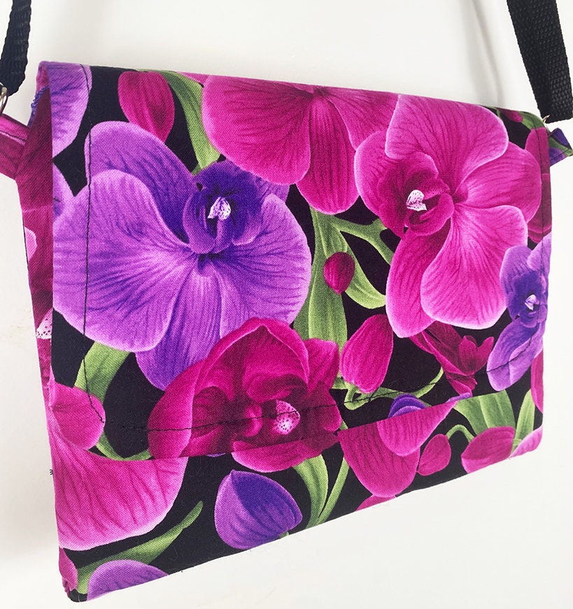 Imperial Orchid Evening Clutch: Designer Evening Bag, Floral