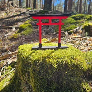 Torii gate, Wooden Japanese Torii, Shinto gateway for home decor, Japanese home decoration Japanese gift gate for shrine or sacred space image 2