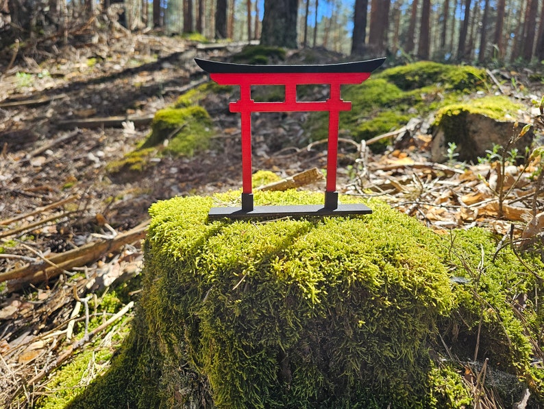 Torii gate, Wooden Japanese Torii, Shinto gateway for home decor, Japanese home decoration Japanese gift gate for shrine or sacred space image 2