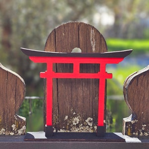 Torii gate, Wooden Japanese Torii, Shinto gateway for home decor, Japanese home decoration Japanese gift gate for shrine or sacred space image 6