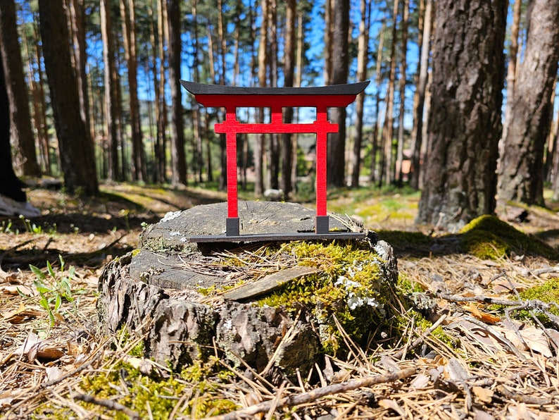 Torii gate, Wooden Japanese Torii, Shinto gateway for home decor, Japanese home decoration Japanese gift gate for shrine or sacred space image 4