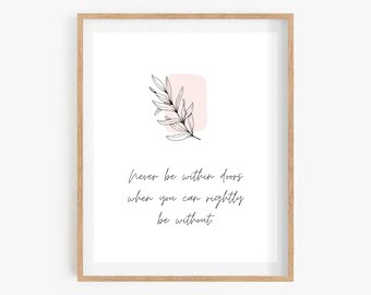 Charlotte Mason Quote Print, Homeschool Wall Art, Nature Study Printable