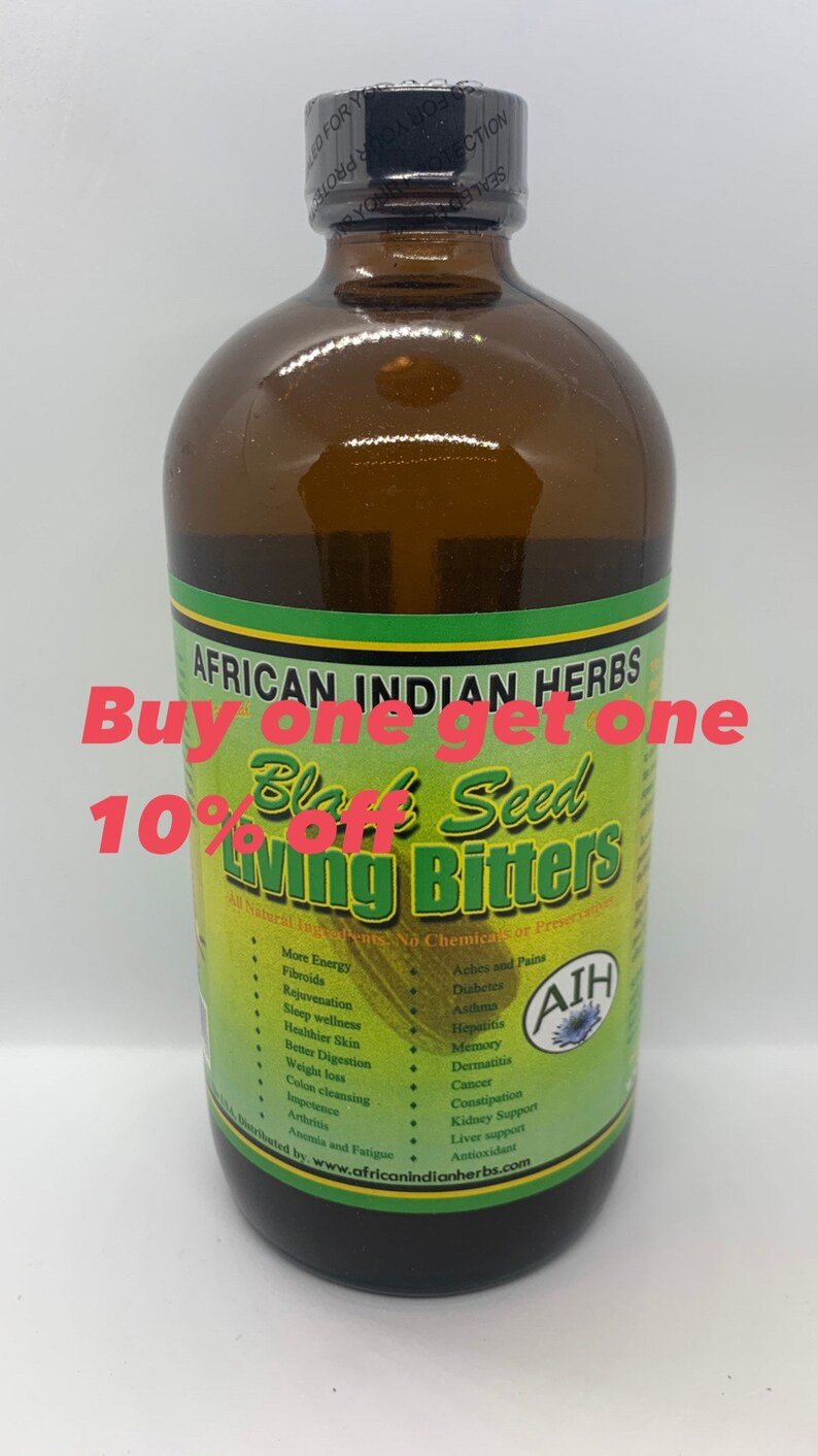 Organic Black Seed Bitters Detox Drink Buy One Get One 10 Etsy