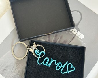 Handgemachter personalisierter Name Keychain: Aluminiumlegierung Buchstabe-Monogramm