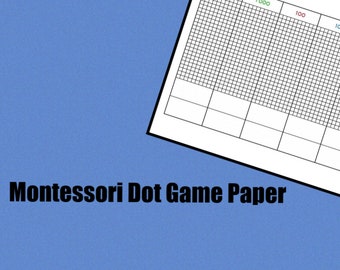 Montessori Dot Game Paper • Digital Montessori • Printable • Math