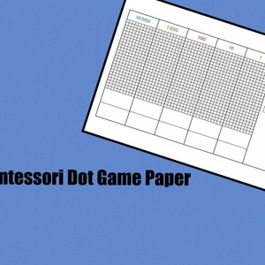 Carta da gioco Montessori Dot • Montessori digitale • Stampabile • Matematica