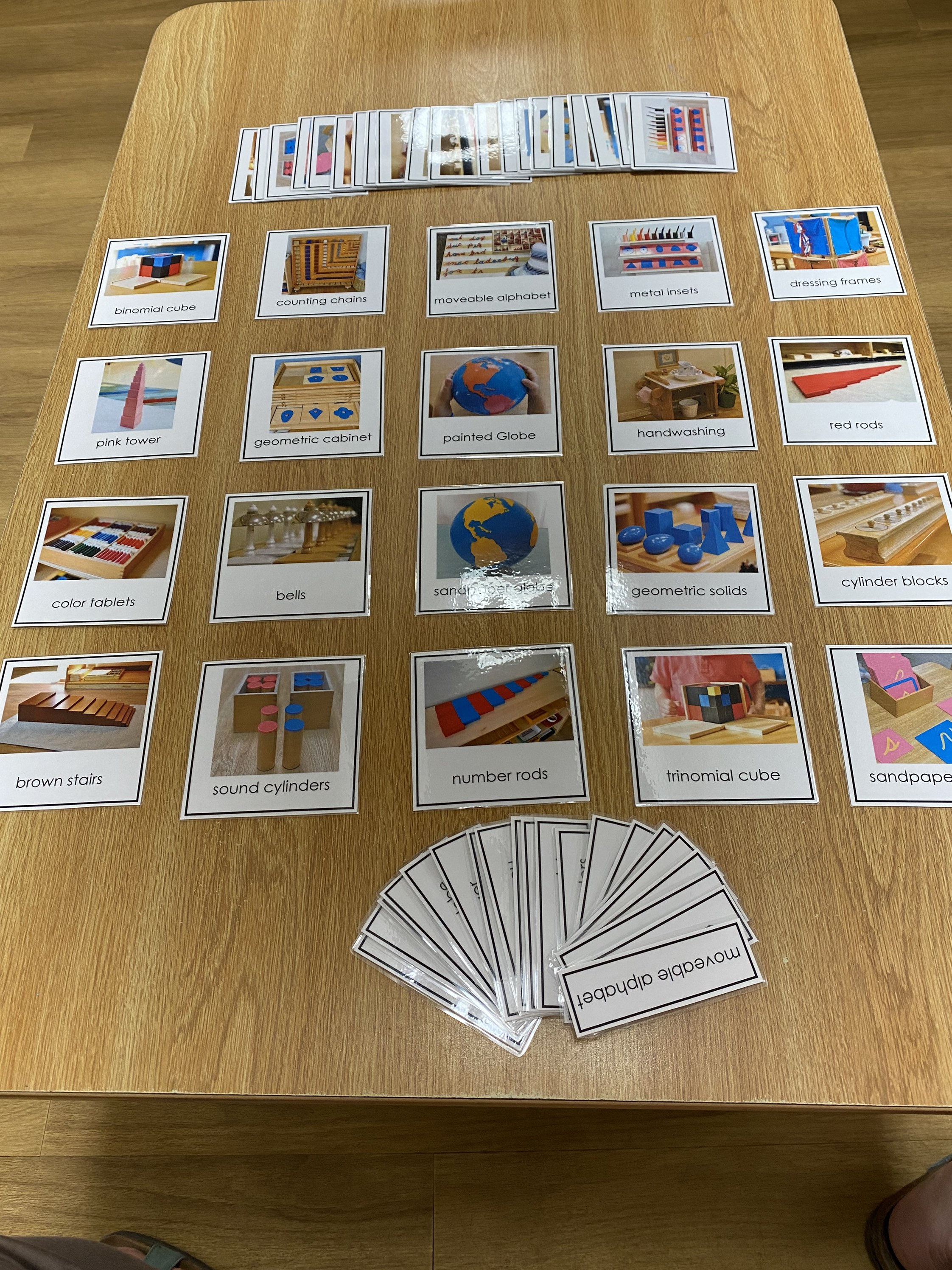 Montessori Three Part Cards: Material Nomenclature Vocabulary (PDF) - Etsy
