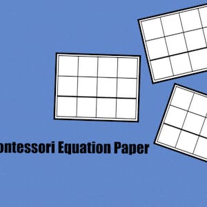 Carta sulle equazioni Montessori • Montessori digitale • Stampabile • Matematica