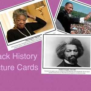 Black History Picture Cards • Montessori • Flash Cards • Digital Montessori • Printable • Pictures
