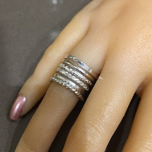 Argentium Sterling Silver Stacking Rings
