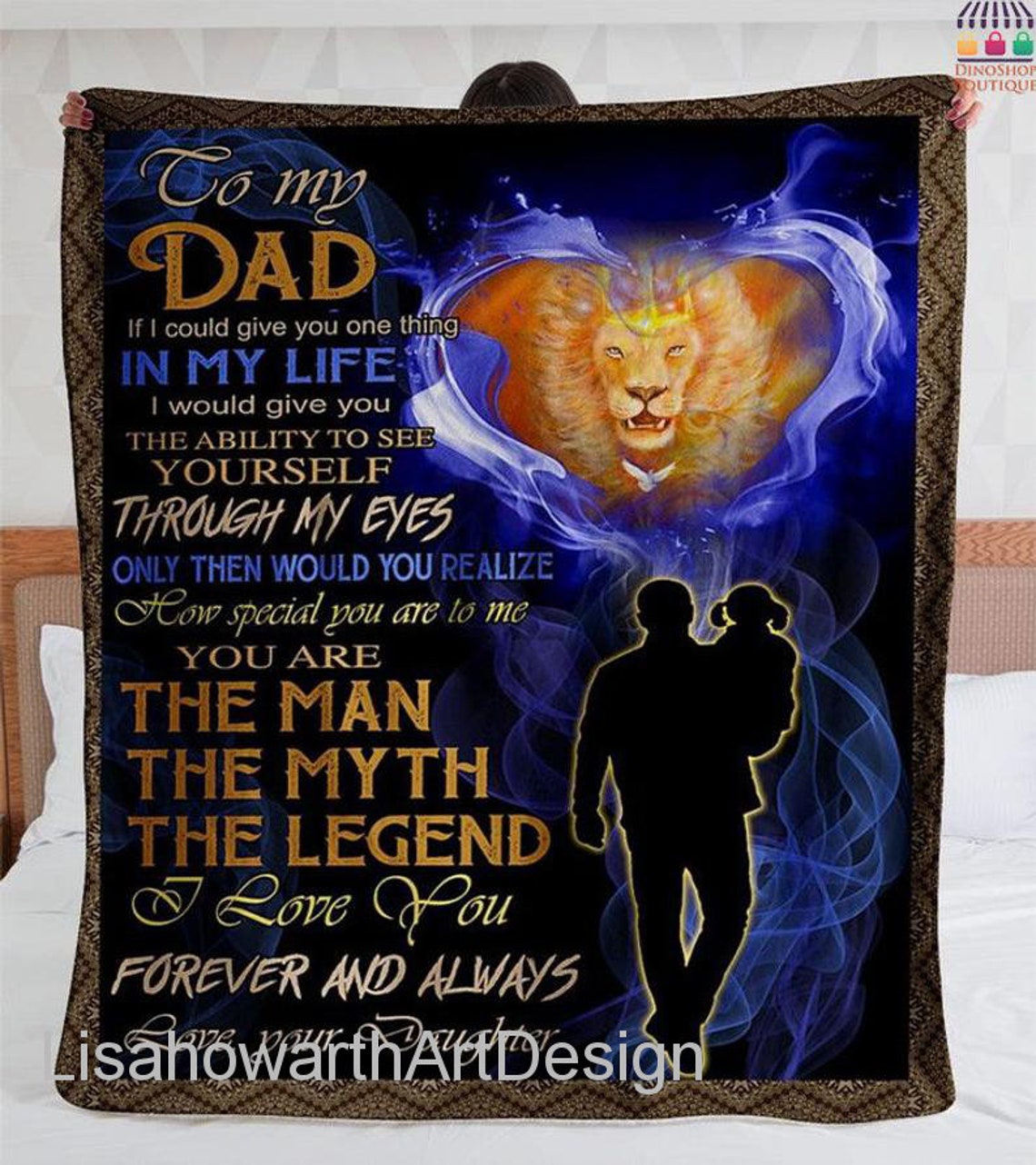 Personalized To My Dad Blanket Gifts For Dad Father's Etsy