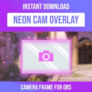 Neon Pink Webcam Overlay for Streaming