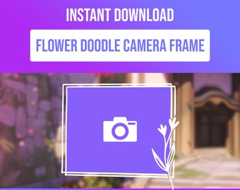 Flower Doodle Webcam Overlay for Streaming