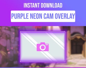 Neon Purple Webcam Overlay for Streaming