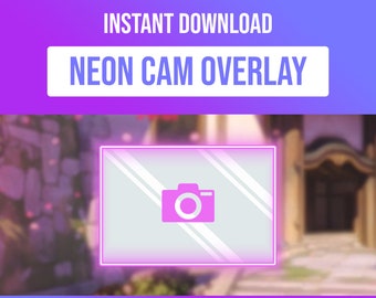 Neon Pink Webcam Overlay for Streaming