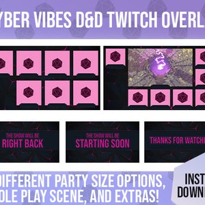 Cyber Vibes Twitch Overlay for Dungeons and Dragons Streams