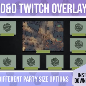 Green and Black Twitch Overlay for Dungeons and Dragons Streams
