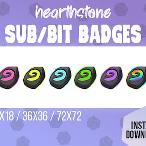 Hearthstone SUB AND BIT Badges | World of Warcraft Twitch Badges