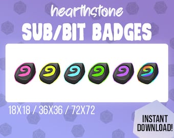 Hearthstone SUB AND BIT Badges | World of Warcraft Twitch Badges