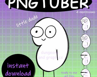 Sketchy Little Dude PNGTuber: Animated Streaming GIF Model