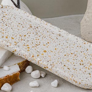 Terrazzo oval tray | Decorative tray| concrete terrazzo trays | minimalist | Jewellery Holder | concrete tray/ neutral home decor /gift idea