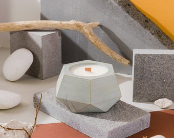 concrete soy candle | organic soy wax cement decor| modern decoration | scented candle | Gift ideas | home decor | decoration candles |decor